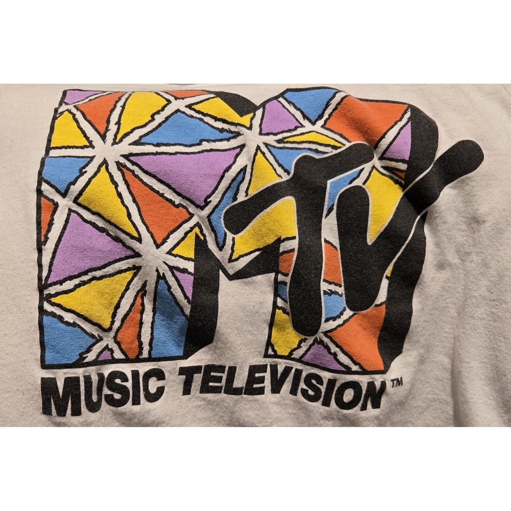 MTV Music Television Men's White Shirt Size Large‎ 2020 100% cotton - Picture 3 of 4